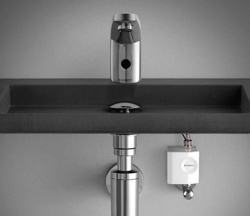 Geberit 185 infrarood elektronische wastafelkraan zonder menging, met generatorvoeding, chroom