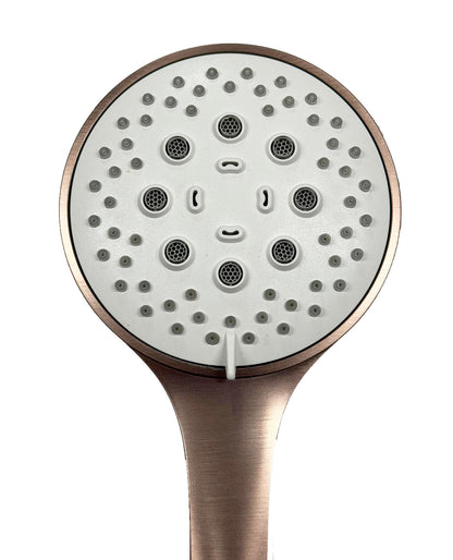 Gessi antikalk handdouche, met wit inzetstuk, 3-stralig, Geborsteld Koper PVD