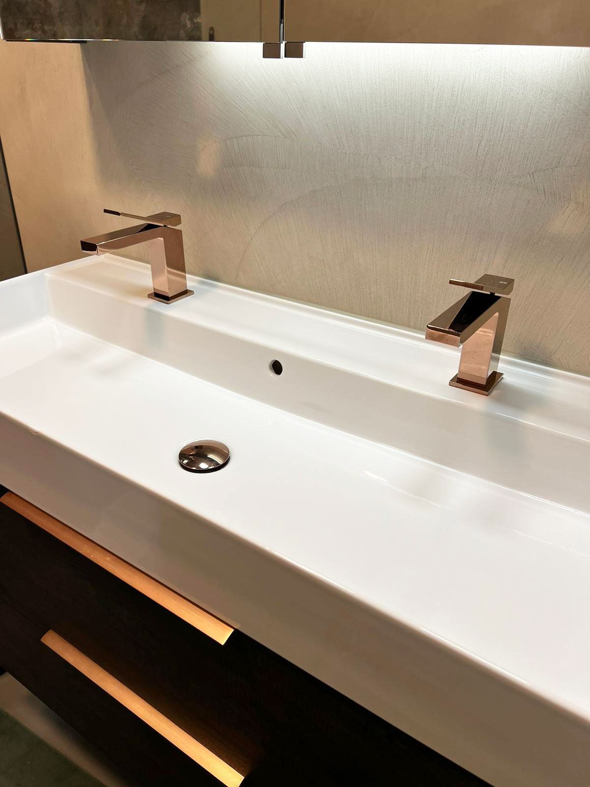 Gessi Rettangolo K 1-greeps wastafelmengkraan Copper PVD