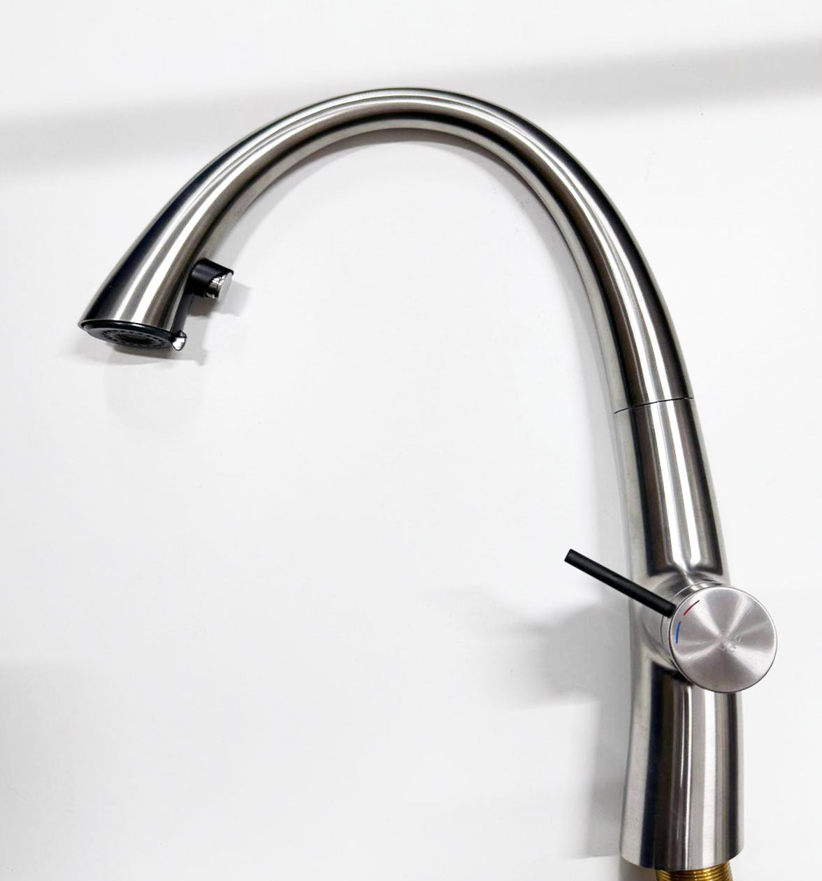 KWC ZOE eengreeps keukenmengkraan met uittrekbare douche, decor staal
