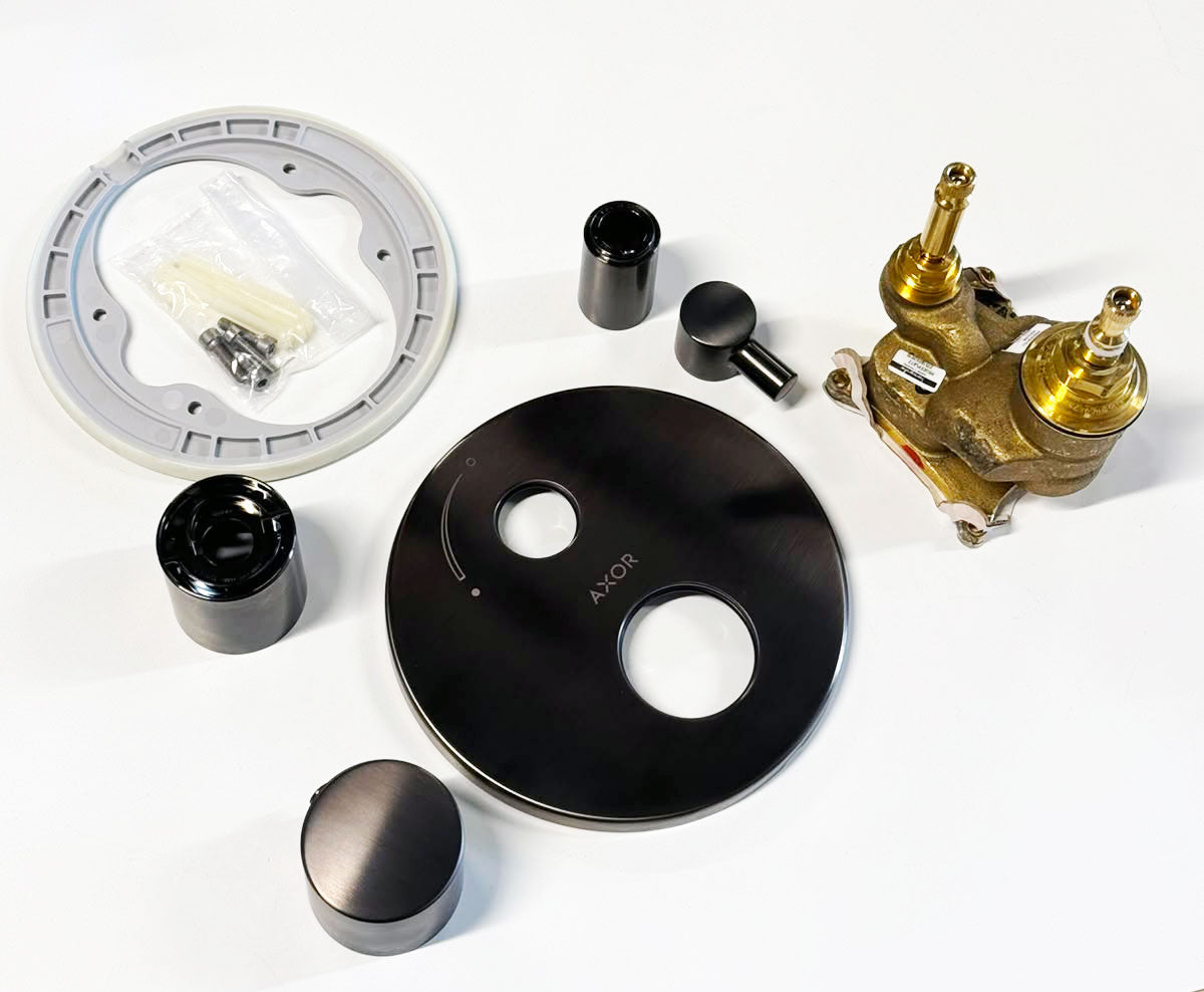Hansgrohe AXOR UNO Inbouwthermostaat met Stopkraan – 1-functie Geborsteld Zwart Chroom