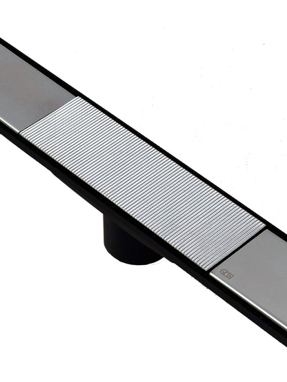 Gessi Shower Drain met afdekplaten 90 x 60 mm, Geborsteld chroom