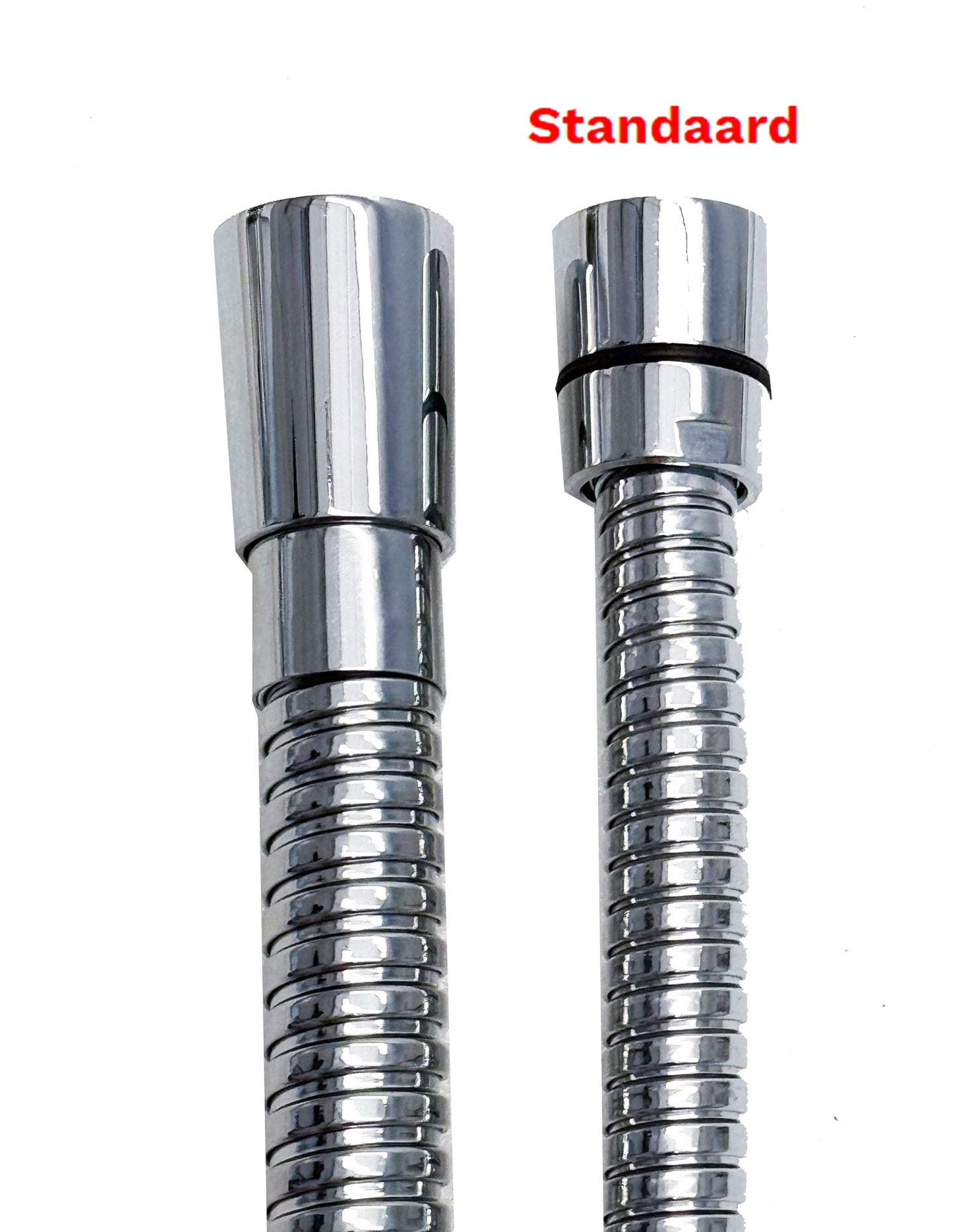 Novotec luxe A-kwaliteit doucheslang met beide zijde conische koppelingen metaal 175 cm, chroom