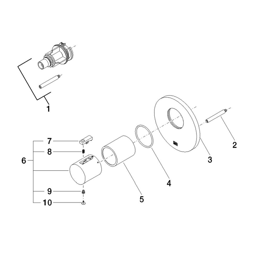 Dornbracht universeel xTool Thermostaat afbouwdelen met 2 stopkranen, chroom