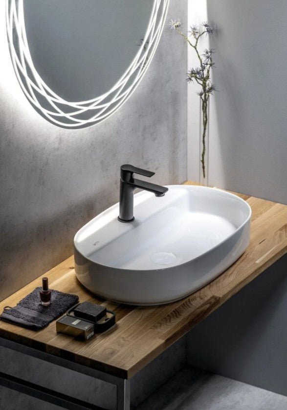 ISVEA Infinity Ovaal wastafel of wasbak 60 cm met overloop