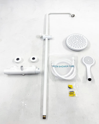 Nobili Tago opbouw doucheset met thermostaat cool touche, Mat Wit