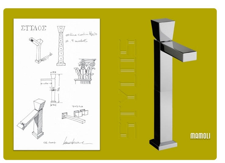 Mamoli Stylos design wastafelmengkraan chroom