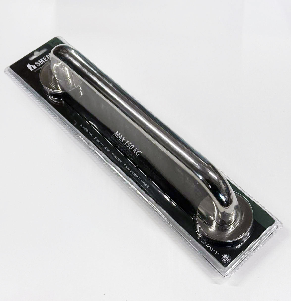 Smedbo Living badgreep 30 cm gebogen, Gepolijst RVS