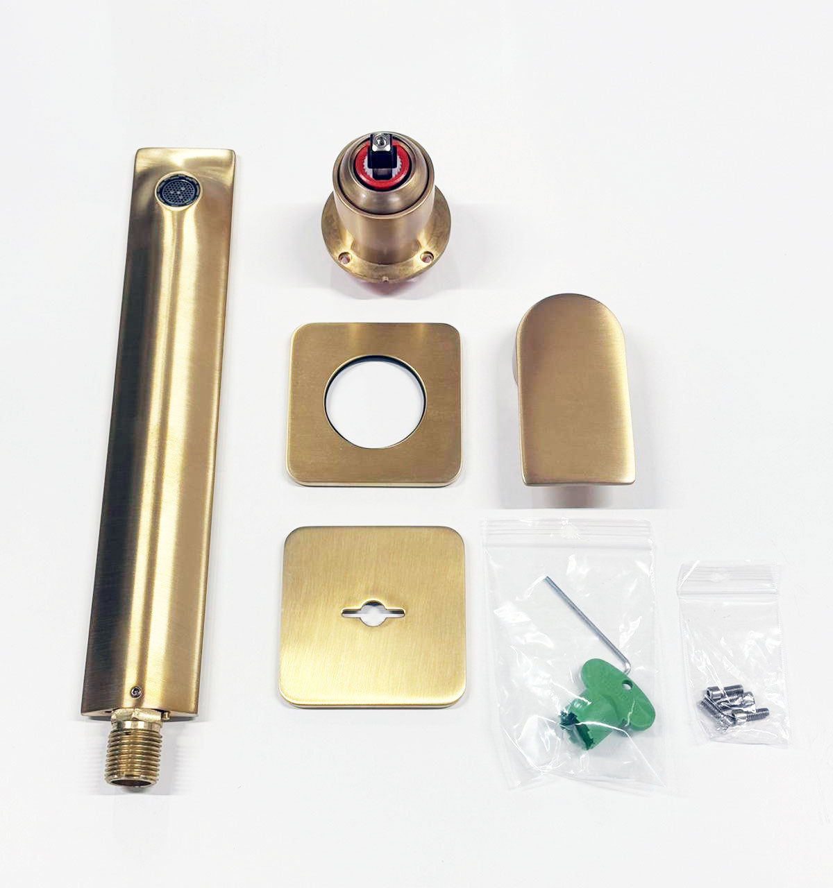 Treemme Ran design 2-gats inbouw wandmengkraan, geborsteld goud