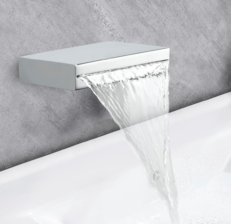 Best Design Mico Cascade waterval muuruitloop tbv. douche en bad, chroom