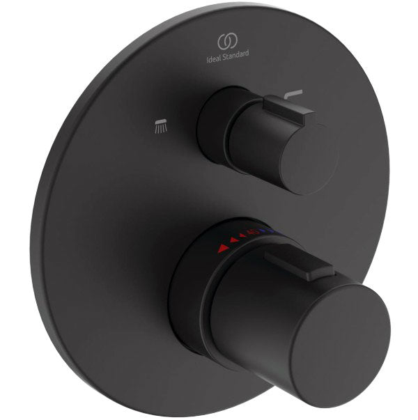 Ideal Standard CeraTherm T100 Idealrain Showerpower set, Mat Zwart (A7573XG)