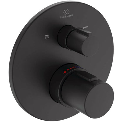 Ideal Standard CeraTherm T100 Idealrain Showerpower set, Mat Zwart (A7573XG)