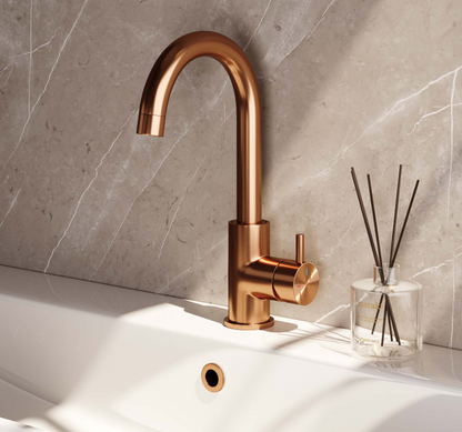 Brauer Copper Edition wastafelkraan hoog Geborsteld Koper PVD
