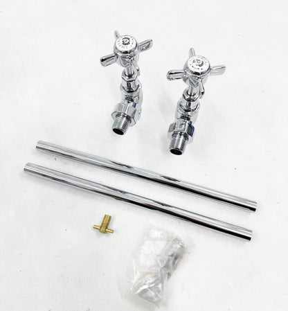 Imperial Malmo 8-balk traditionele radiator – 960 x 665 – chroom/wit – centrale verwarming