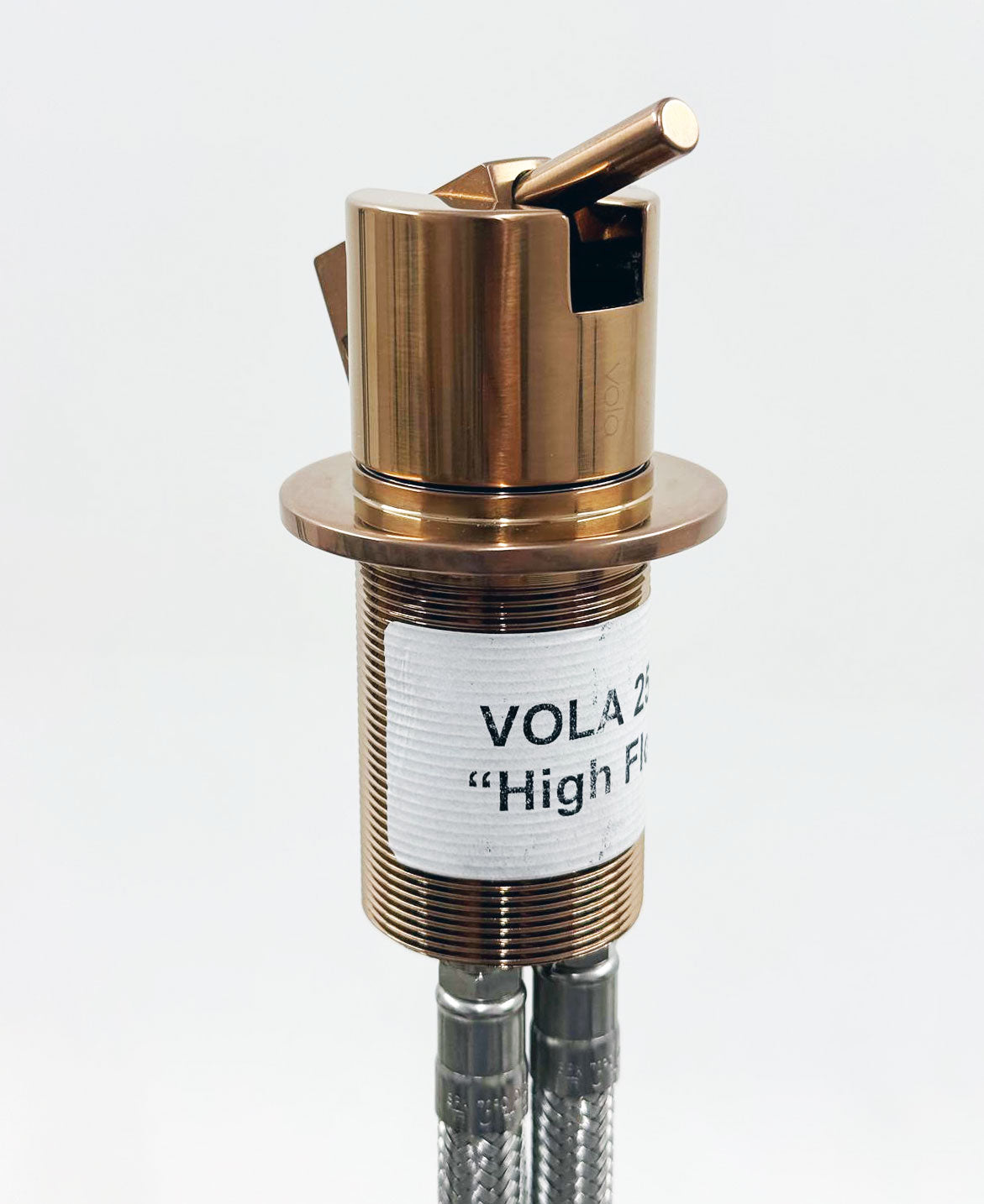 Vola 590H-64 monoknop 2 gats mengkraan geborsteld koper