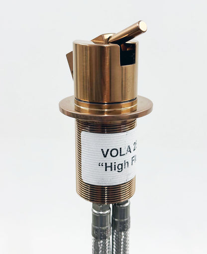 Vola 590H-64 monoknop 2 gats mengkraan geborsteld koper