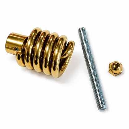 Quincalux Spiraal Satlite Voordeurknop Ongelakt Messing (handgemaakt)