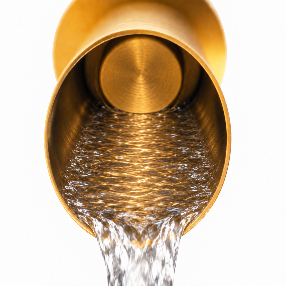 JEE-O Pure 2 gats luxe wand wastafelmengkraan dark gold (mat goud PVD gecoat RVS)