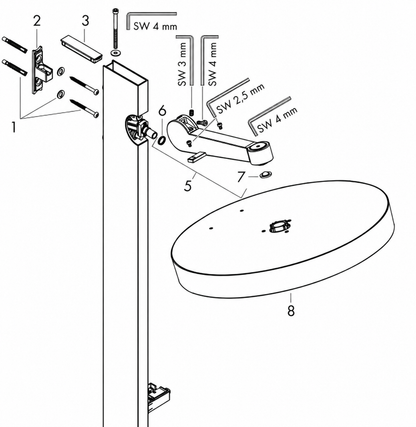 Hansgrohe Rainfinity PowderRain 360mm losse regendouche met 1 straal Chroom