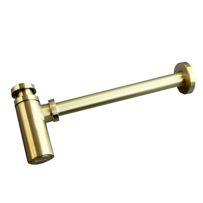 Gessi Tecnici Design bekersifon met rozet 1 14'' geborsten messing PVD