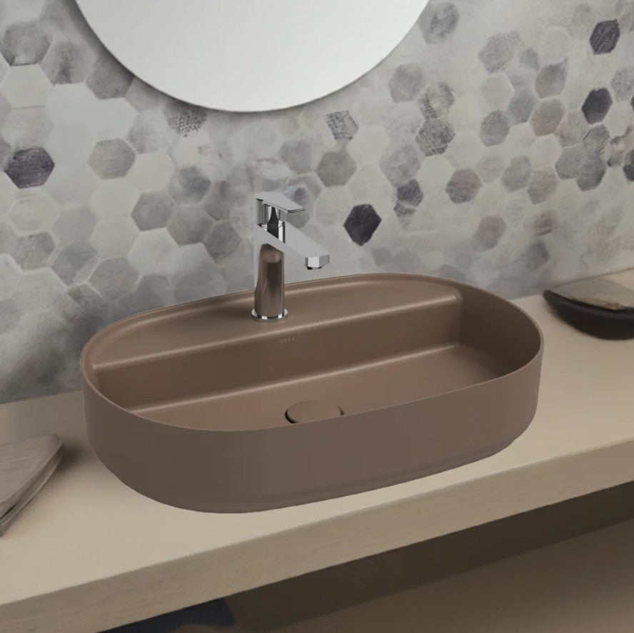 ISVEA Infinity Ovaal wastafel of wasbak 60 cm met overloop
