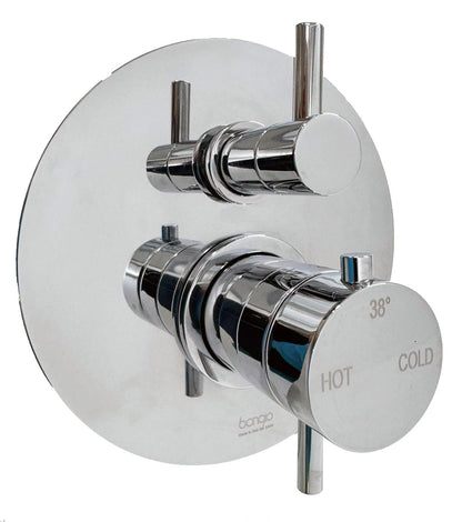 Bongio Squadra inbouw thermostaatkraan incl. 2-weg omstel, hoofddouche 22,2cm, chroom