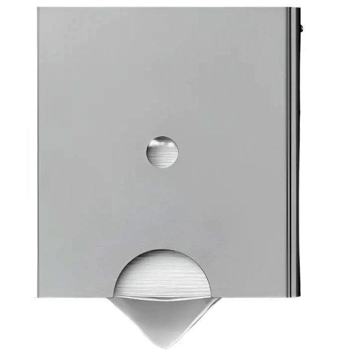 D line papierdispenser, papierhouder zonder deksel RVS geborsteld