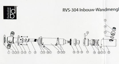 Best Design Ore Trance industrieel design inbouw wastafelmengkraan, RVS