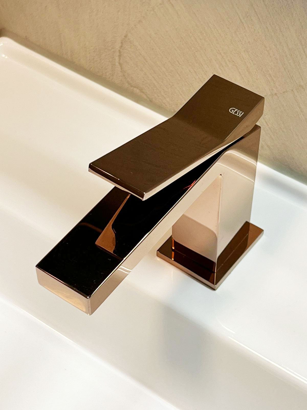 Gessi Rettangolo K 1-greeps wastafelmengkraan Copper PVD