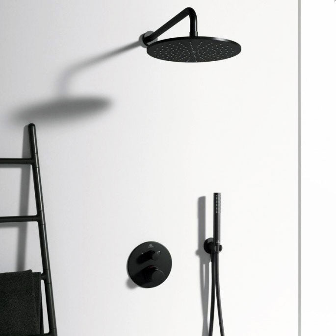 Ideal Standard CeraTherm T100 Idealrain Showerpower set, Mat Zwart (A7573XG)
