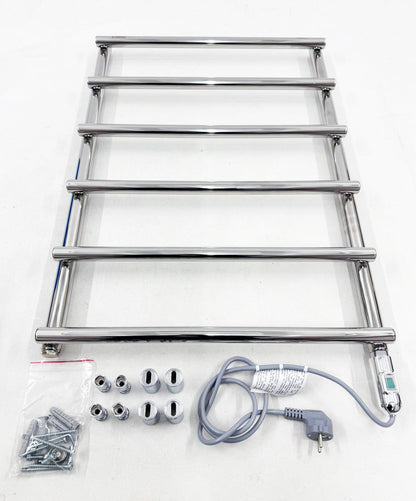 Laura elektrische design radiator, Gepolijst Roestvrij Staal