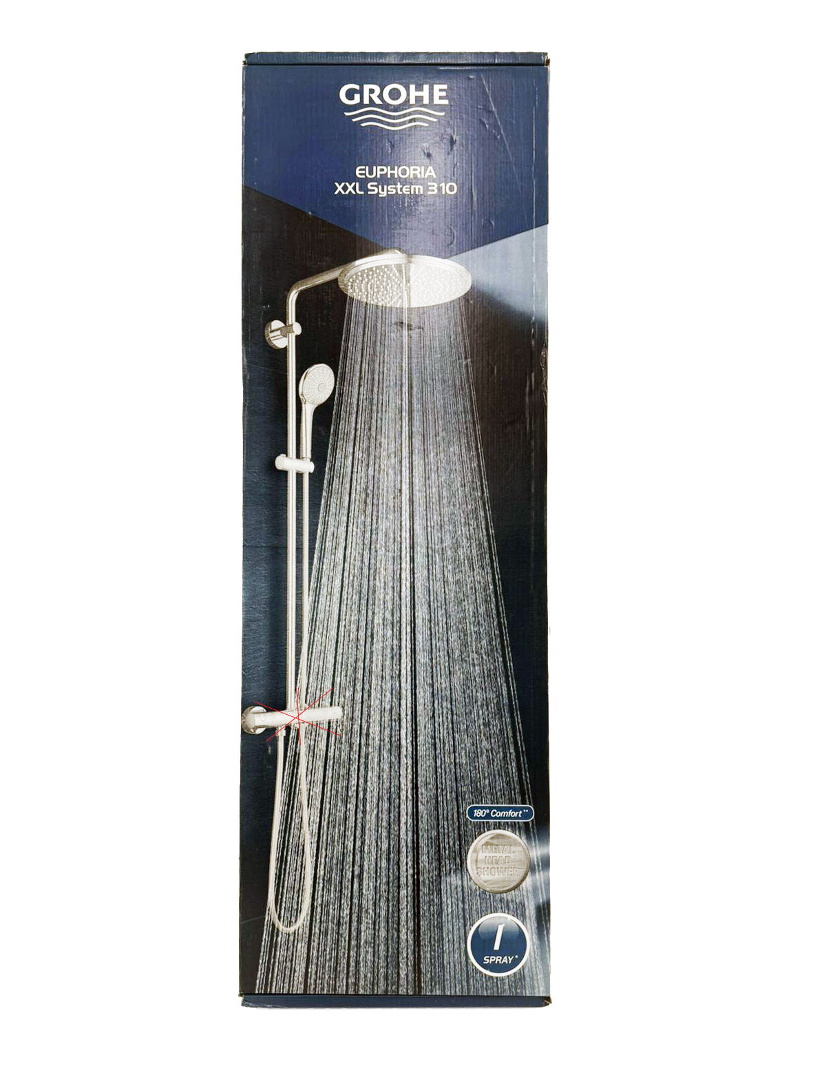 GROHE Euphoria xxl Regendoucheset Opbouw - hoofddouche 31cm - handdouche rond - Supersteel (zonder thermostaatkraan)
