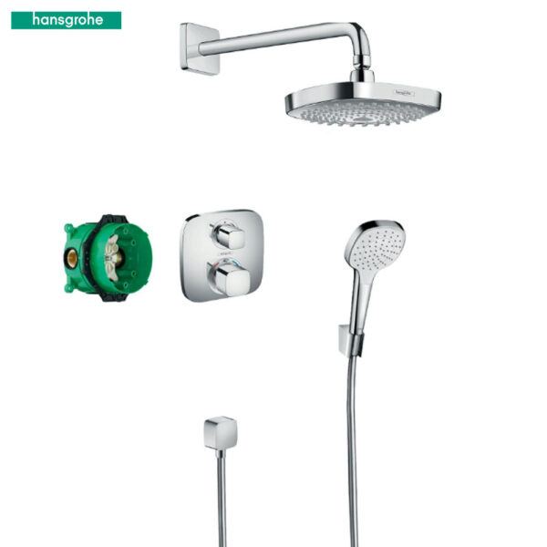 Hansgrohe Croma Select E inbouw ShowerSet met Ecostat E thermostaat chroom