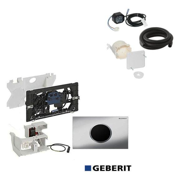 Geberit Sigma 10 drukplaat infrarood netvoeding 230v geborsteld RVS tbv Geberit Sigma reservoirs 12 cm
