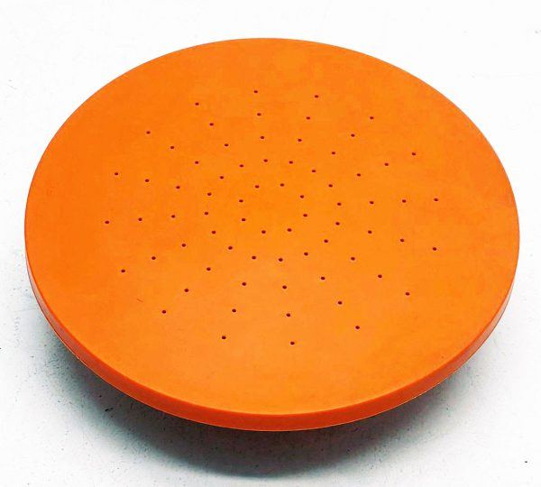 Agape KAA rubberen design hoofddouche voor buiten 18 cm mat oranje 1