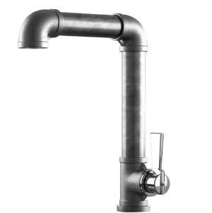 AquaCucina TU YO Tap Fitting Stainless Steel with Pivoting Fixed Spout Kitchen Mixer Tap